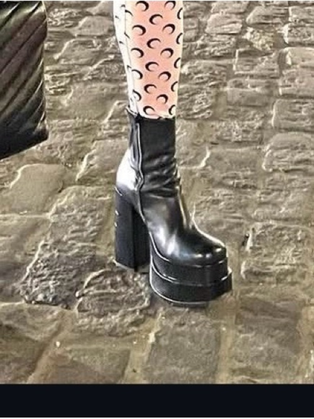 Steve Madden Black Platform Block Heel Ankle Boots